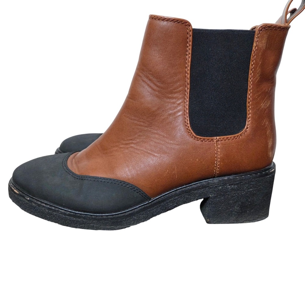 J. Crew Leather Chelsea‎ Ankle Boots Cap Toe Size 9